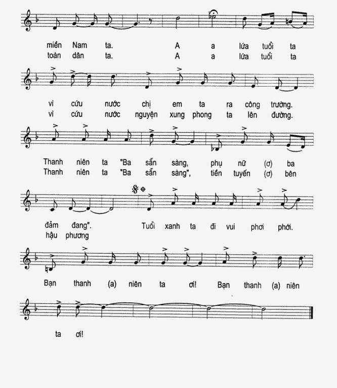 Sheet nhạc Vui Mở Đường 3